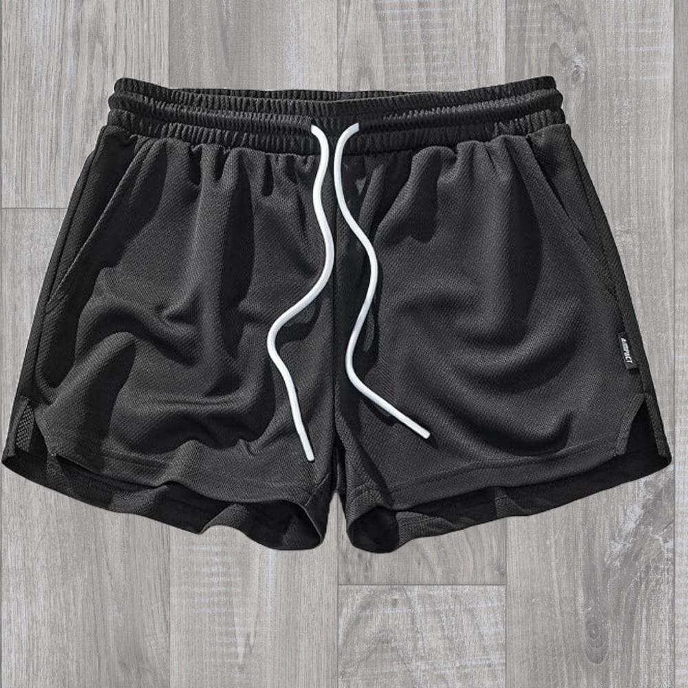 Men’s Mesh Running Shorts Quick-Dry Athletic Gym Workout Shorts with Pockets